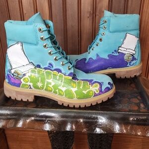 Timberland Custom Hand-Painted Boots 10M